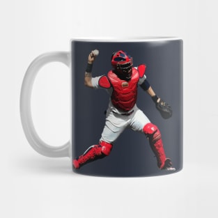 Yadier Molina of the St. Louis Cardinals Illustration Mug